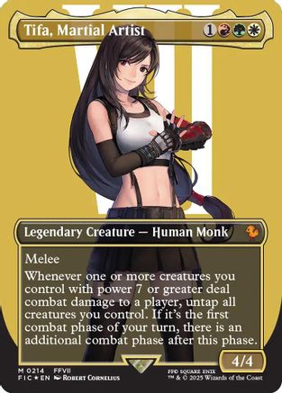 Tifa, Martial Artist (Borderless) (Surge Foil) [FINAL FANTASY Commander]-1