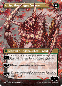 Grist, Voracious Larva // Grist, the Plague Swarm (Borderless) [Modern Horizons 3]-2