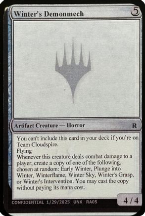 Winter's Demonmech (-) - Un-Known Event Playtest Cards-1