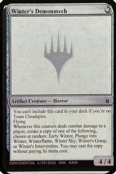 Winter's Demonmech (-) - Un-Known Event Playtest Cards-1