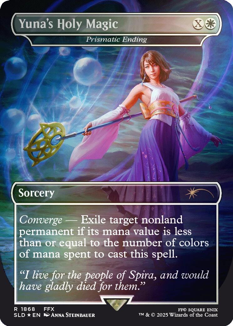 Yuna's Holy Magic - Prismatic Ending (Rainbow Foil) [Secret Lair Drop Series]-1