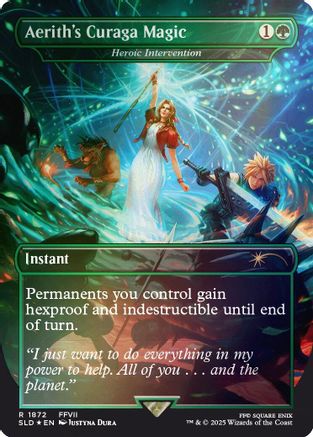 Aerith's Curaga Magic - Heroic Intervention (Rainbow Foil) [Secret Lair Drop Series]-1