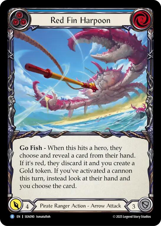 Red Fin Harpoon [SEA090] (High Seas)  Rainbow Foil