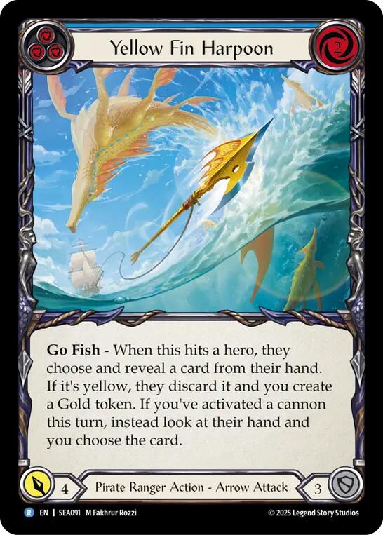 Yellow Fin Harpoon [SEA091] (High Seas)  Rainbow Foil-1