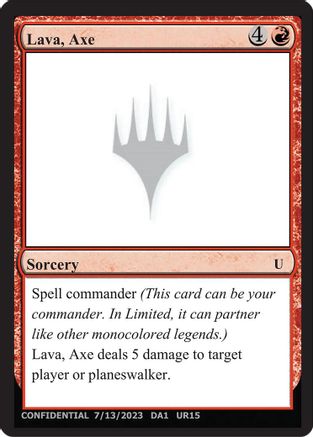 Lava, Axe (-) - Un-Known Event Playtest Cards-1