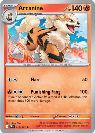 Arcanine (028/182) [Scarlet & Violet: Destined Rivals]-1