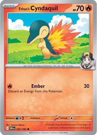 Ethan's Cyndaquil (032/182) [Scarlet & Violet: Destined Rivals]-1