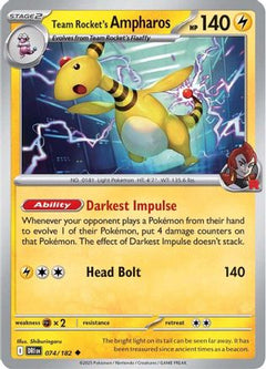 Team Rocket's Ampharos (074/182) [Scarlet & Violet: Destined Rivals]-1
