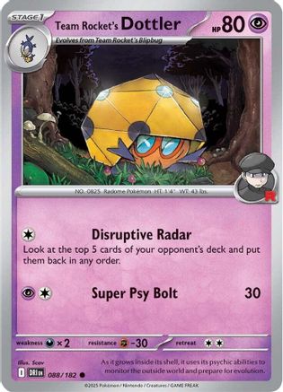 Team Rocket's Dottler (088/182) [Scarlet & Violet: Destined Rivals]-1