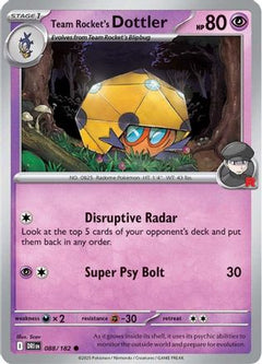 Team Rocket's Dottler (088/182) [Scarlet & Violet: Destined Rivals]-1