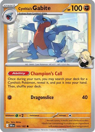 Cynthia's Gabite (103/182) [Scarlet & Violet: Destined Rivals]-1