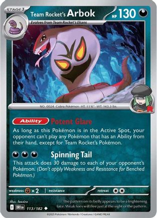 Team Rocket's Arbok (113/182) [Scarlet & Violet: Destined Rivals]-1