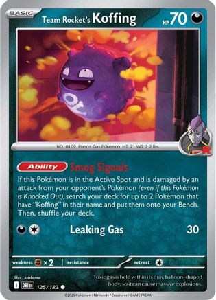 Team Rocket's Koffing (125/182) [Scarlet & Violet: Destined Rivals]-1