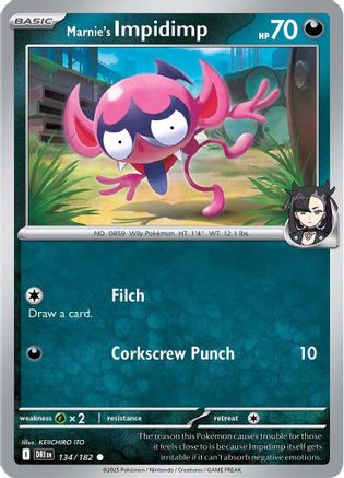Marnie's Impidimp (134/182) [Scarlet & Violet: Destined Rivals]-1