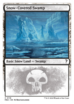 Snow-Covered Swamp (White Border) [Mystery Booster 2]-1