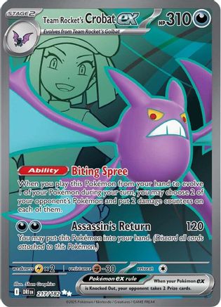 Team Rocket's Crobat ex (217/182) [Scarlet & Violet: Destined Rivals]-1