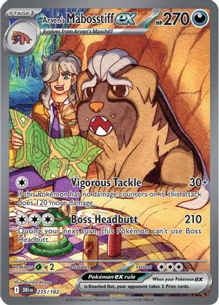 Arven's Mabosstiff ex (235/182) [Scarlet & Violet: Destined Rivals]-1