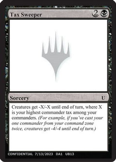 Tax Sweeper (-) - Un-Known Event Playtest Cards-1