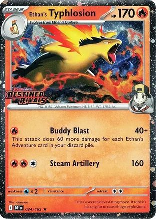 Ethan's Typhlosion (034/182) (Destined Rivals Stamp) [Scarlet & Violet: Destined Rivals]-1