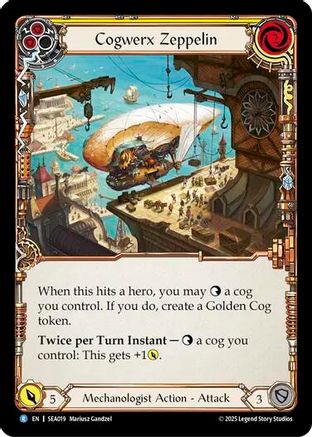 Cogwerx Zeppelin (Yellow) [SEA019] (High Seas)  Rainbow Foil-1