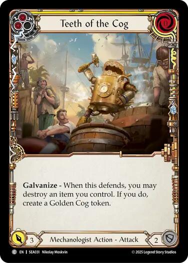 Teeth of the Cog (Yellow) [SEA031] (High Seas)  Rainbow Foil-1