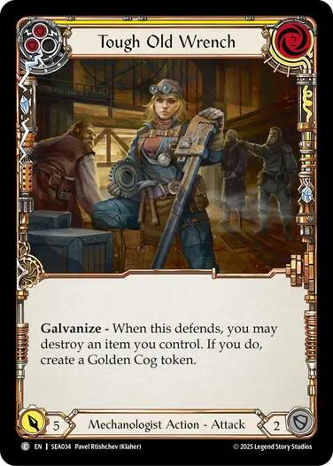 Tough Old Wrench (Yellow) [SEA034] (High Seas)  Rainbow Foil-1
