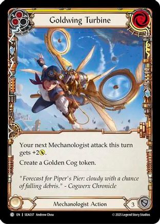 Goldwing Turbine (Yellow) [SEA037] (High Seas)  Rainbow Foil-1