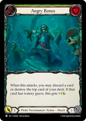 Angry Bones (Yellow) [SEA063] (High Seas)  Rainbow Foil