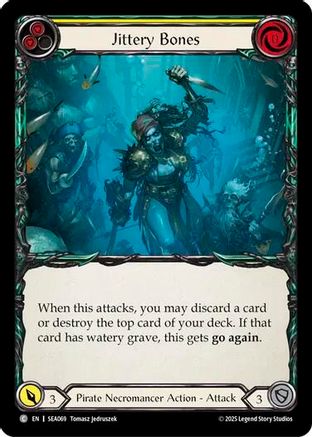 Jittery Bones (Yellow) [SEA069] (High Seas)  Rainbow Foil-1