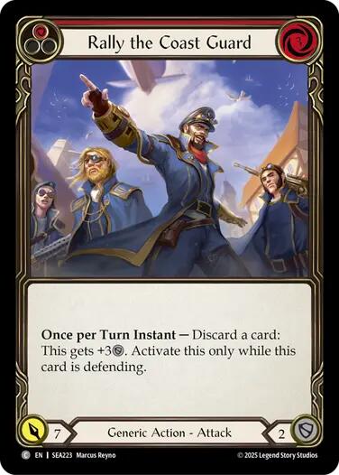 Rally the Coast Guard (Red) [SEA223] (High Seas)  Rainbow Foil-1