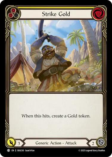 Strike Gold (Yellow) [SEA230] (High Seas)  Rainbow Foil-1
