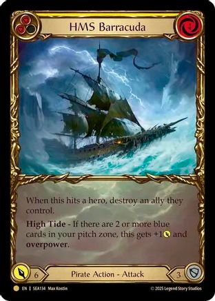 HMS Barracuda (Treasure) [SEA134] (High Seas)  Cold Foil-1