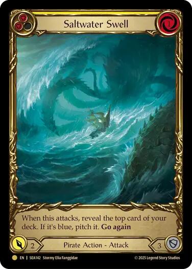 Saltwater Swell (Yellow) (Treasure) [SEA142] (High Seas)  Cold Foil-1