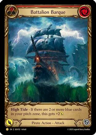 Battalion Barque (Red) (Treasure) [SEA152] (High Seas)  Cold Foil-1