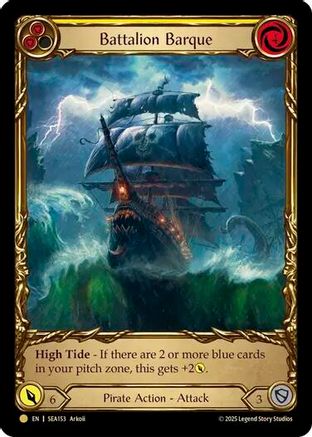 Battalion Barque (Yellow) (Treasure) [SEA153] (High Seas)  Cold Foil-1