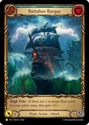 Battalion Barque (Blue) (Treasure) [SEA154] (High Seas)  Cold Foil-1