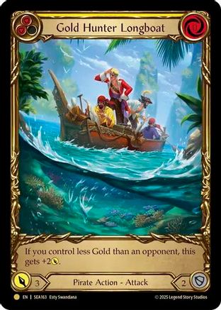 Gold Hunter Longboat (Treasure) [SEA163] (High Seas)  Cold Foil-1