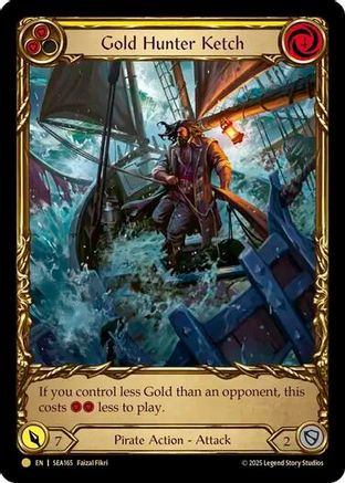 Gold Hunter Ketch (Treasure) [SEA165] (High Seas)  Cold Foil