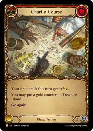 Chart a Course (Red) (Treasure) [SEA173] (High Seas)  Cold Foil-1