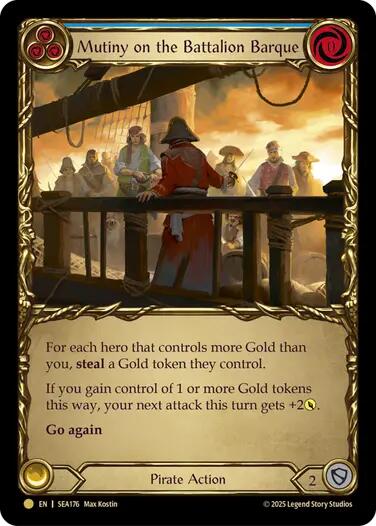 Mutiny on the Battalion Barque (Treasure) [SEA176] (High Seas)  Cold Foil-1