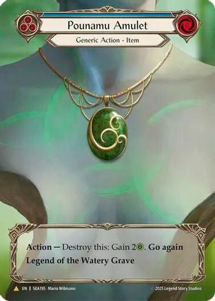 Pounamu Amulet (Treasure) [SEA195] (High Seas)  Cold Foil-1