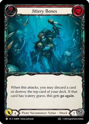 Jittery Bones (Red) (CC Tag) [AGB009] (Armory Deck: Gravy Bones)-1
