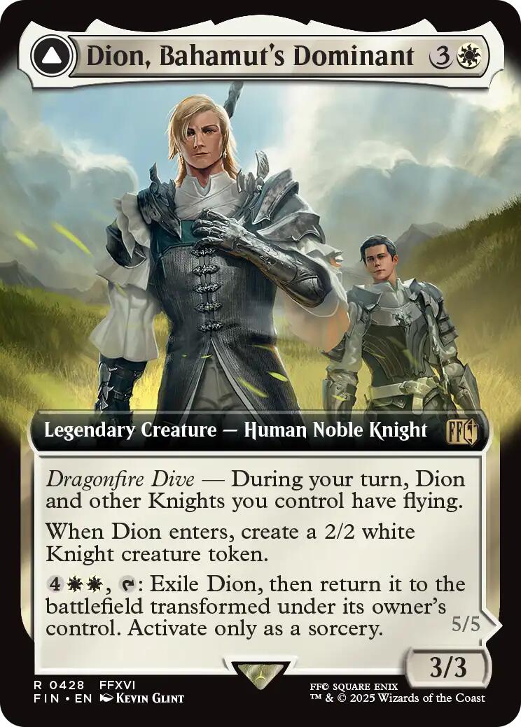 Dion, Bahamut's Dominant // Bahamut, Warden of Light (Extended Art) [FINAL FANTASY]-1
