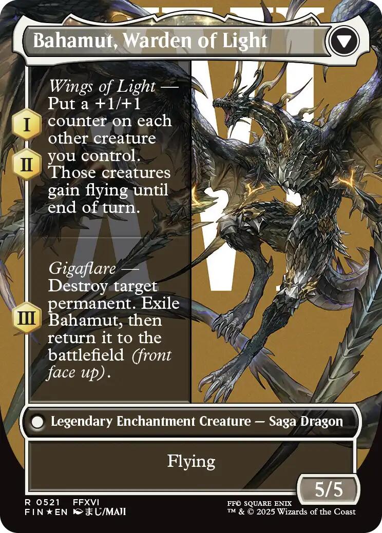 Dion, Bahamut's Dominant // Bahamut, Warden of Light (Borderless) (Surge Foil) [FINAL FANTASY]-2