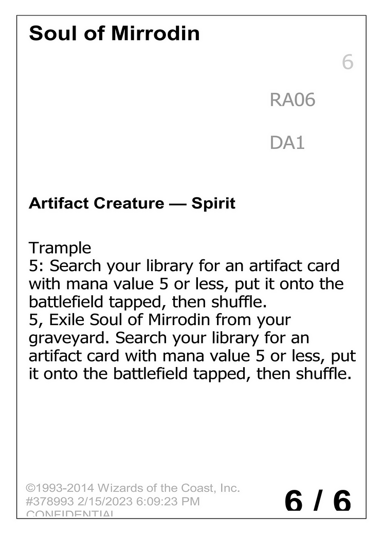Soul of Mirrodin (UNK-RA06B) - Unknown Event-1
