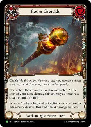 Boom Grenade (Red) [GEM040] (GEM Pack 2)  Cold Foil-1