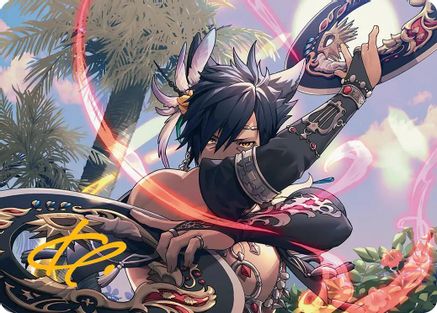 Dancer's Chakrams Art Card (Gold-Stamped Signature) [FINAL FANTASY Art Series]-1