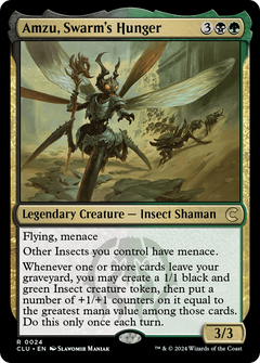 Amzu, Swarm's Hunger [Ravnica: Clue Edition]-1