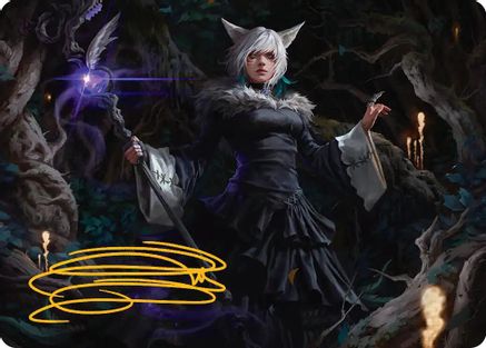 Y'shtola, Night's Blessed Art Card (21) (Gold-Stamped Signature) (AAFIN-021) - Art Series: FINAL FANTASY-1