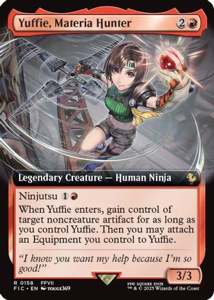 Yuffie, Materia Hunter (Extended Art) (FIC-158) - Commander: FINAL FANTASY Foil-1